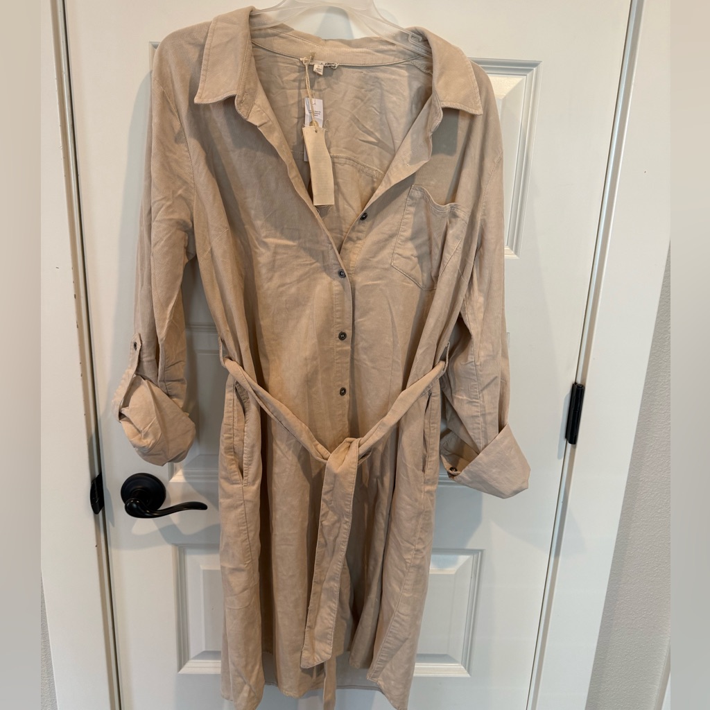 Nordstrom Light Beige Corduroy Dress